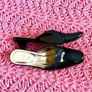 Black Patent Leather Mules really pretty